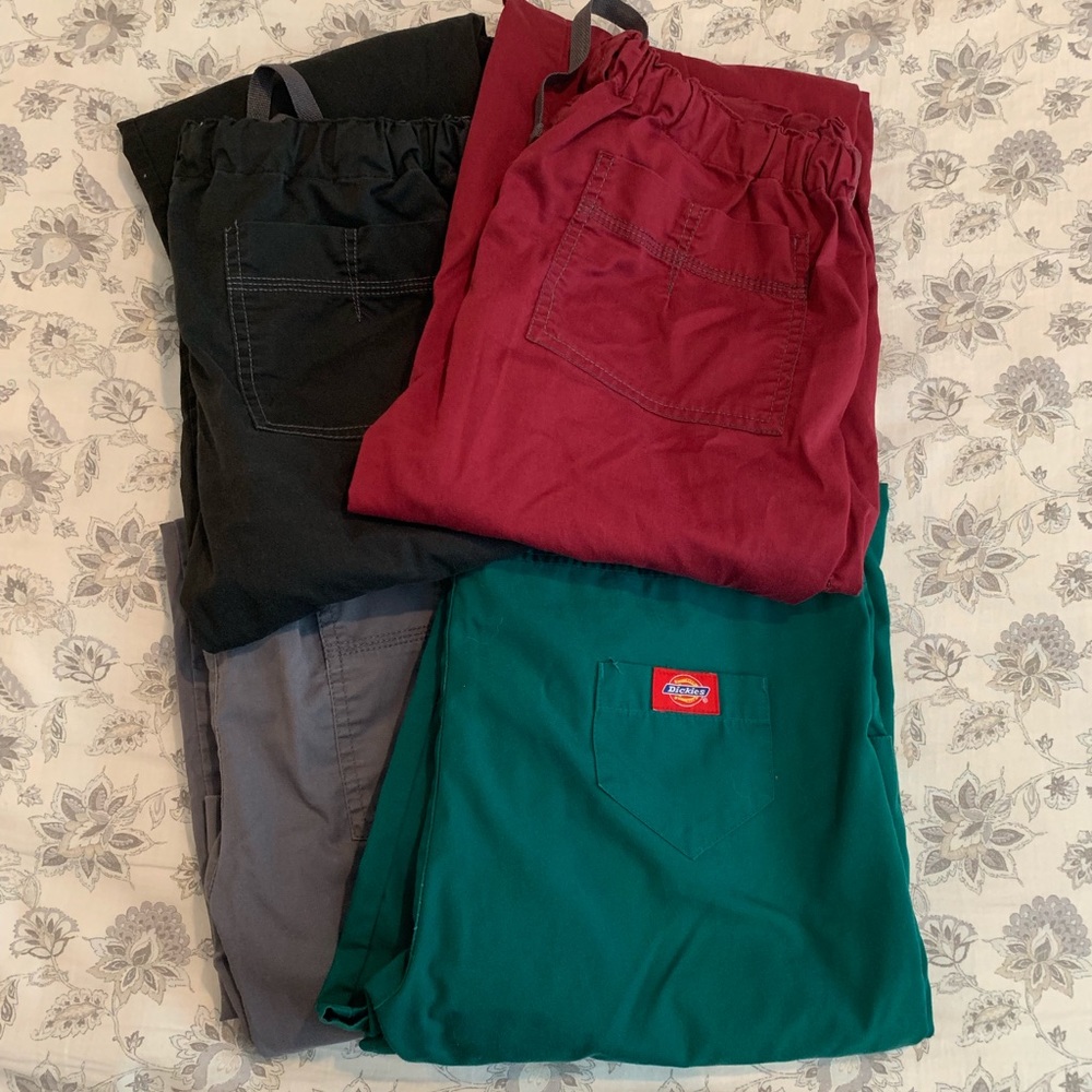 Lot of 4 // Dickies scrub pants